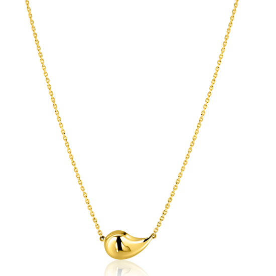 ZINZI GOLD collier met druppelvorm hanger