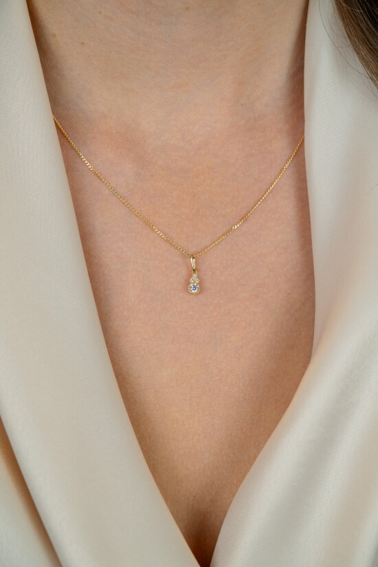 ZINZI GOLD hanger fantasie zirconia's