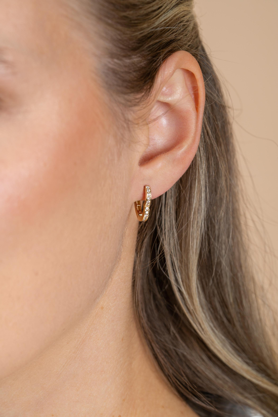 ZINZI GOLD klapcreolen in hartvorm zirconia's 15x2