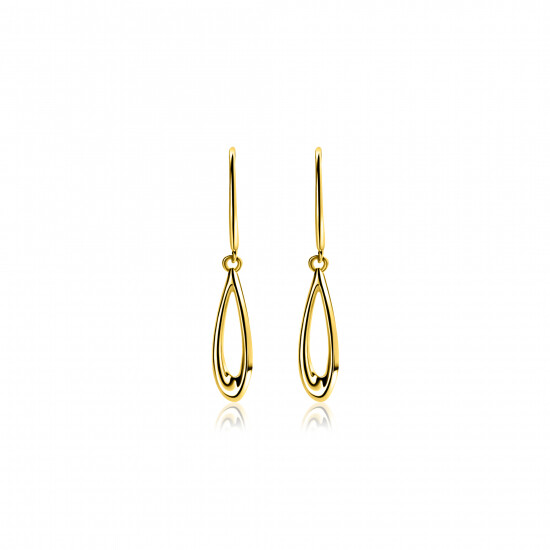 ZINZI GOLD oorhangers ovaal open