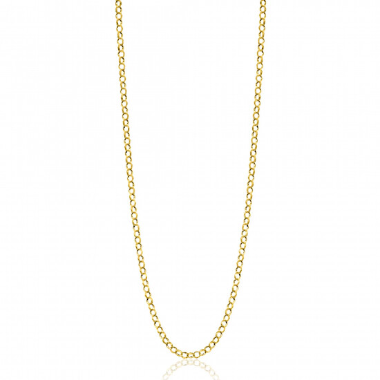 ZINZI 14K Gold Rolo Chain Necklace 2,2mm width 43-45cm ZGC441