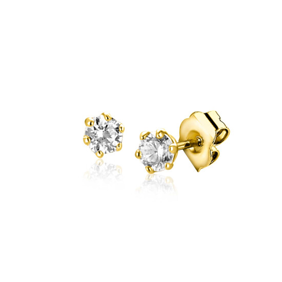 ZINZI GOLD oorknopjes zirc. in zespootchaton 2.5mm