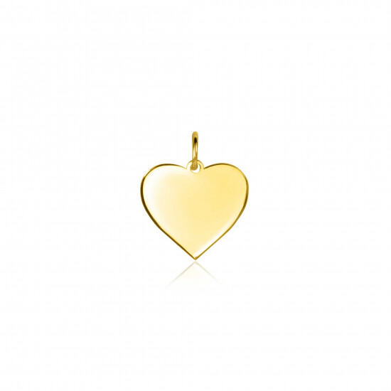 11mm ZINZI 14K Gold Pendant Shiny Heart ZGH363-11 (excl. necklace)