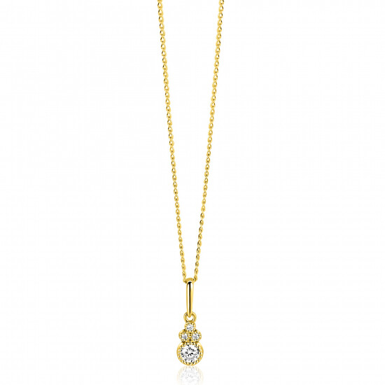 ZINZI GOLD hanger fantasie zirconia's