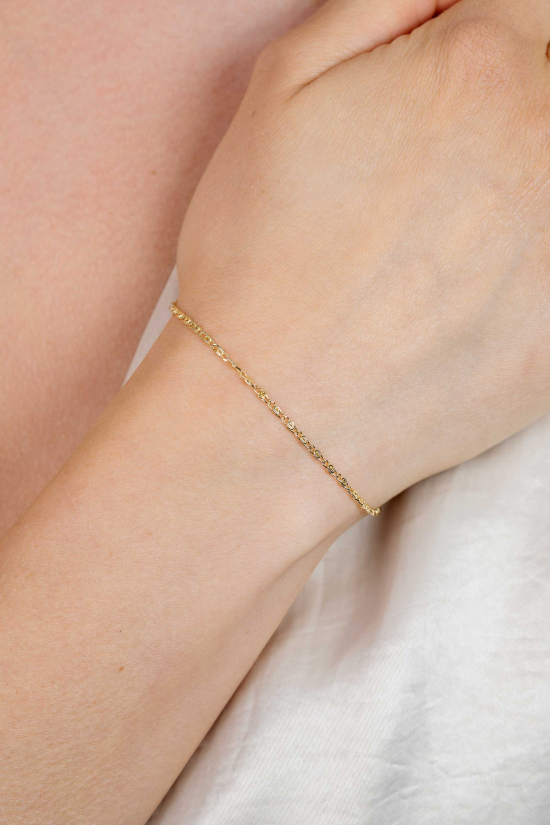 ZINZI 14K Gold Fantasy Chain Bracelet 1,6mm width ZGA295