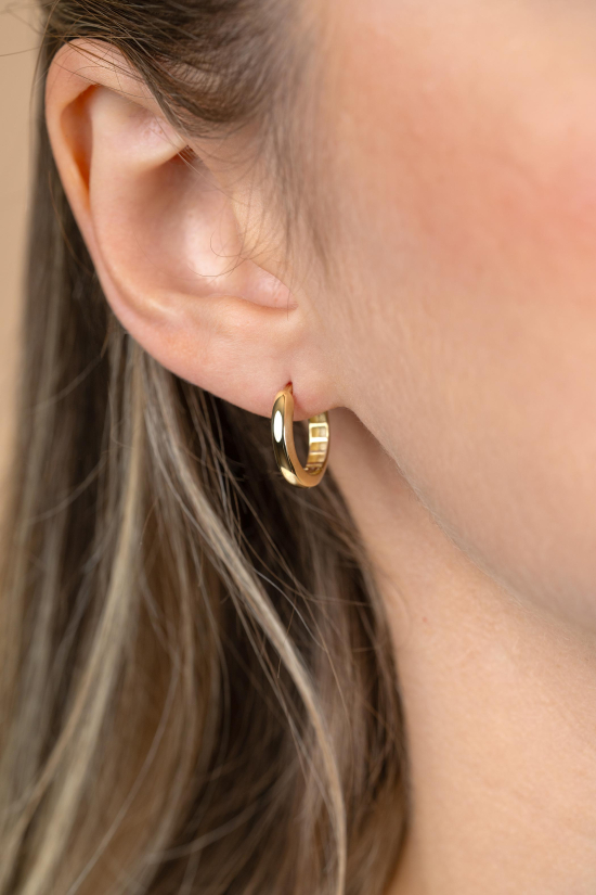 ZINZI GOLD klapcreolen half ronde buis 14.5x3mm