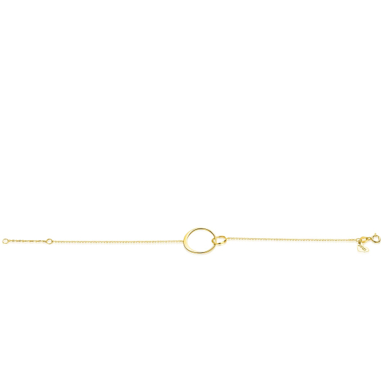 ZINZI GOLD armband verbonden 2 rondjes
