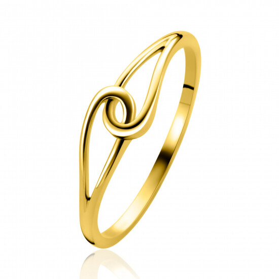 ZINZI GOLD ring slagmodel verbonden maat 52
