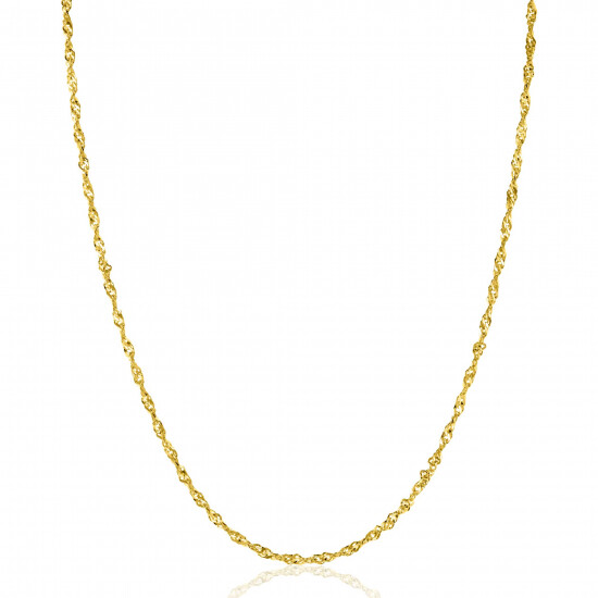 ZINZI Gold 14 carat solid gold Singapore necklace, 1.8mm wide, 41-43cm ZGC501
