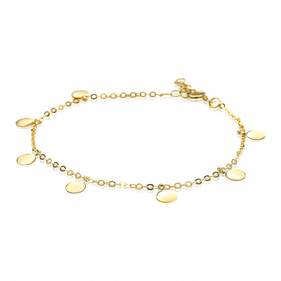 ZINZI 14K Gold Bracelet Coins ZGA167