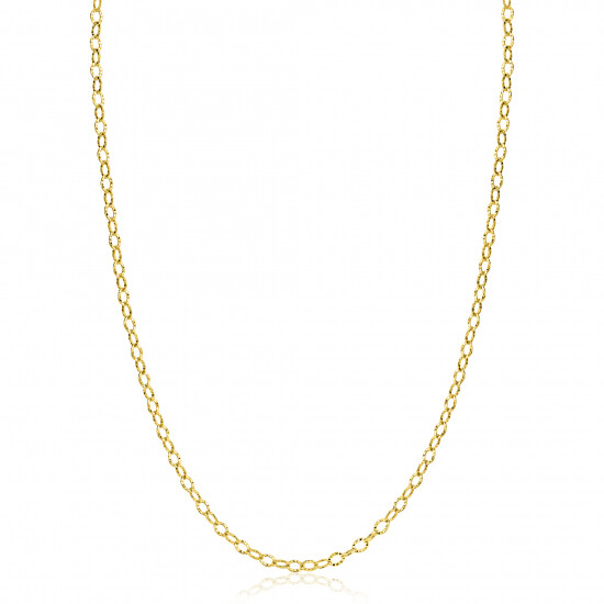 ZINZI GOLD collier ronde schakels gediamanteerd