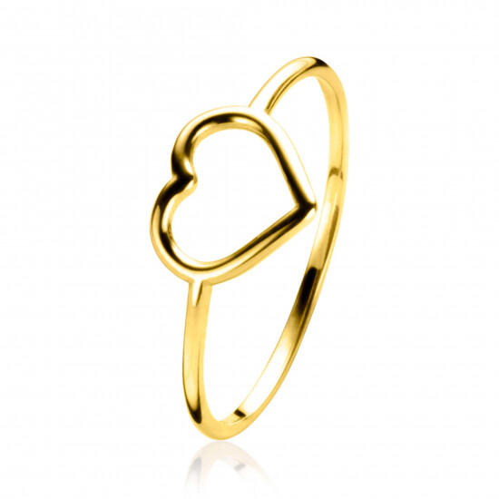 ZINZI 14K Gold Ring Open Heart 8mm ZGR378