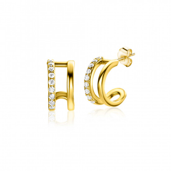 10mm ZINZI 14K Gold Fantasy Stud Earrings ZGO382