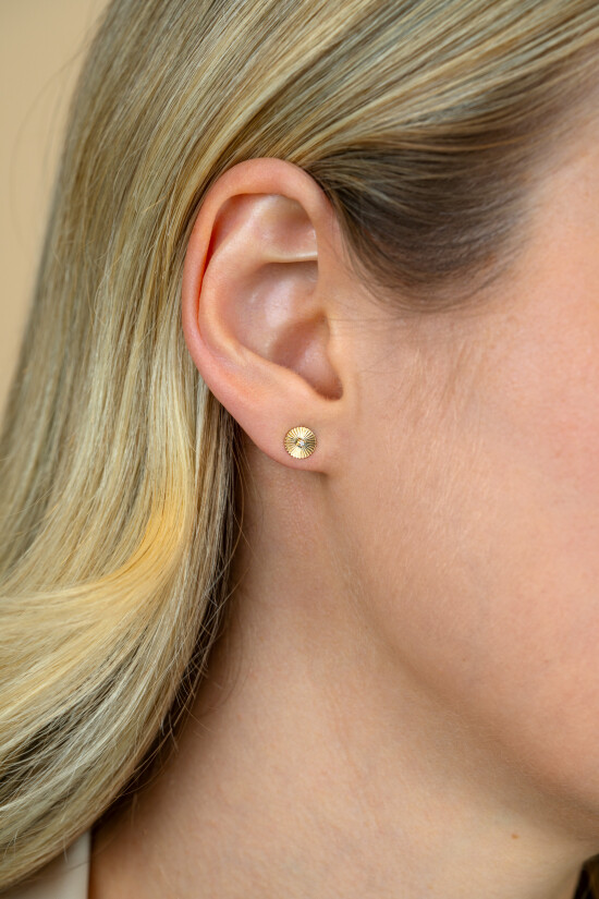 ZINZI GOLD oorknopjes rond gediamanteerd/zirc.6mm