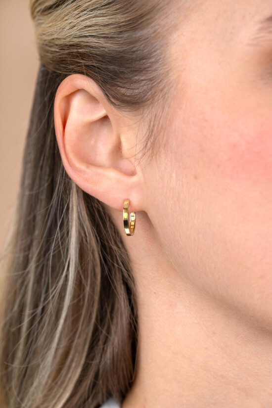 ZINZI GOLD klapcreolen glad 15x2mm