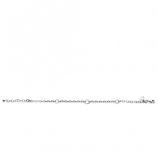 ZINZI Sterling Silver Chain Bracelet with Oval Chains and 3 Round Chains (7mm) 17,5-20cm ZIA-BF88