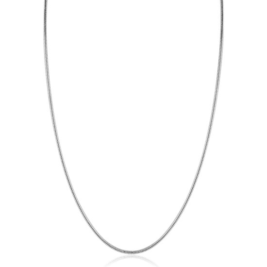 ZINZI zlv. slangen collier rond 1.7mm