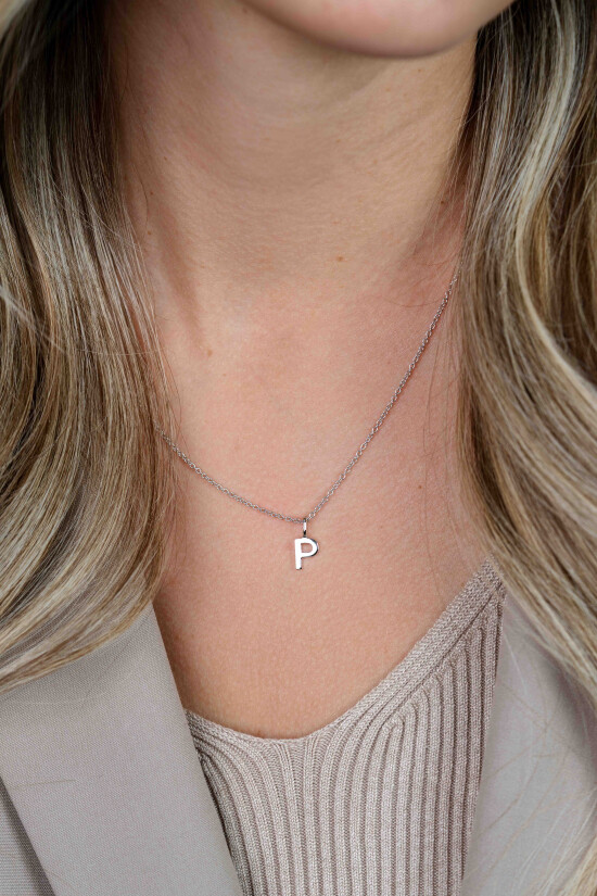 ZINZI Sterling Silver Letter Pendant P ZIH2140P