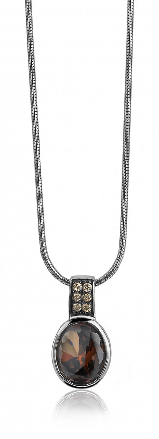 ZINZI Sterling Silver Pendant Brown ZIH1045C