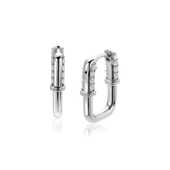 ZINZI zlv. klapcroelen ovaal half bezet zirc. 17x3.7