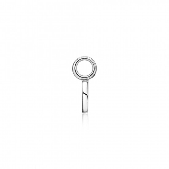 ZINZI Sterling Silver Letter Earrings Pendant I price per piece ZICH2144I (excl. hoop earrings)