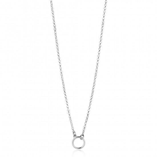 ZINZI Sterling Silver Necklace with Open Circle 40-45cm ZIC2523