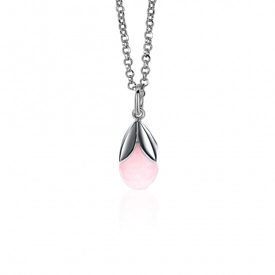 ZINZI Sterling Silver Drop Pendant Pink ZIH1877R