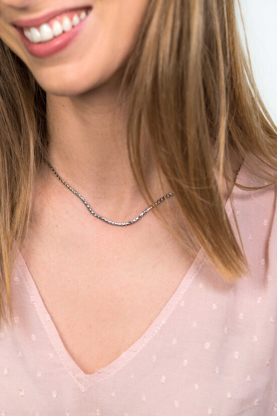 ZINZI Sterling Silver Venetian Chain Necklace width 2,5mm 45cm ZIC1926