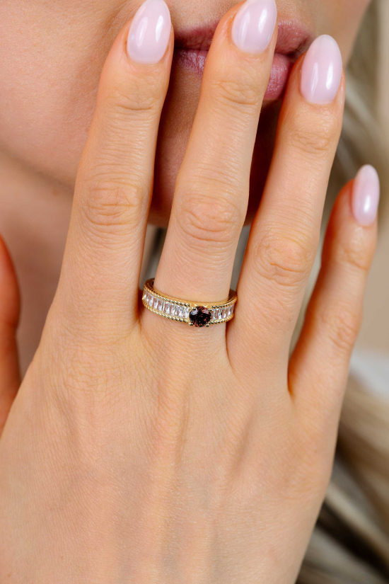 ZINZI zlv. ring gg.verg. baq.cz/bruin parelrand mt.62