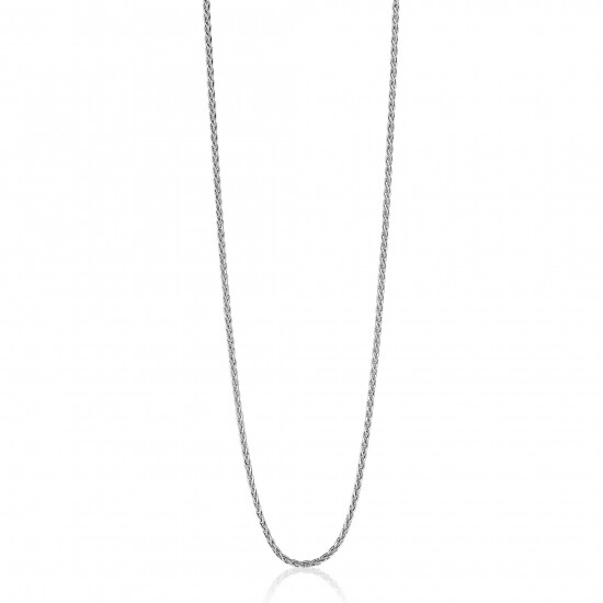 42cm ZINZI Sterling Silver Wheat Chain Necklace ZILC-P42
