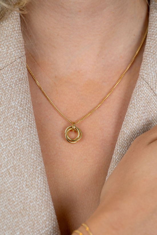 ZINZI zlv. collier geel verguld