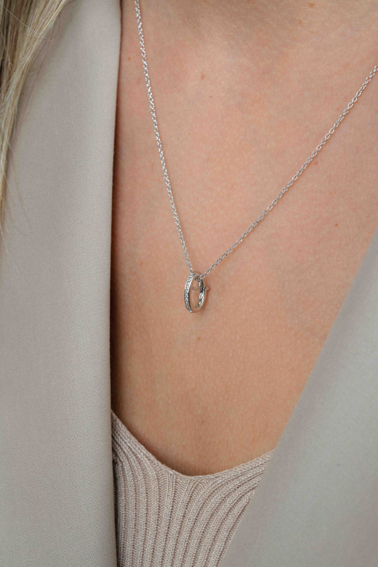 ZINZI Sterling Silver Pendant White Zirconias to wear Earrings Pendants on a Necklace ZIH2CH