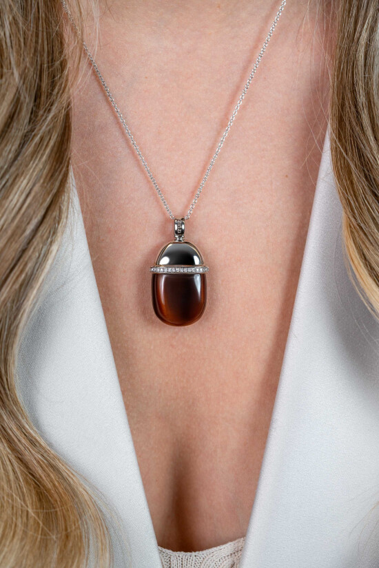 ZINZI Sterling Silver Pendant Brown ZIH794C