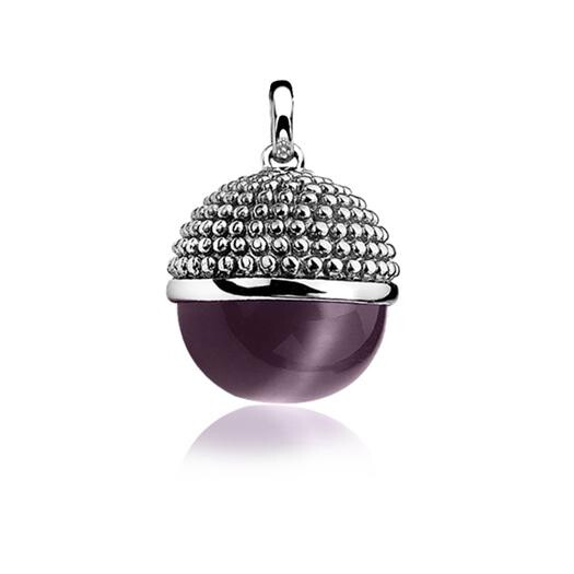 ZINZI Sterling Silver Sphere Pendant Purple ZIH792P