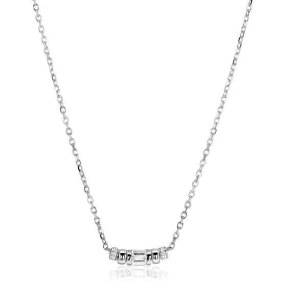 ZINZI zlv. collier fantasie met baguette zirconia's