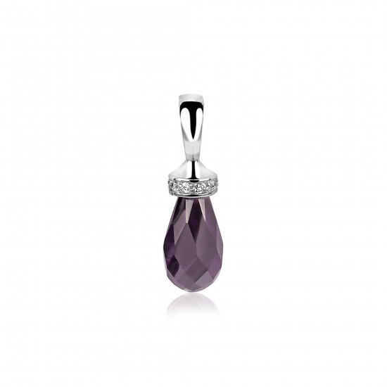 ZINZI Sterling Silver Pendant Purple ZIH1002P