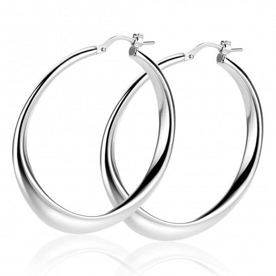 ZINZI * zlv. oorringen rond organisch 40x3.5mm