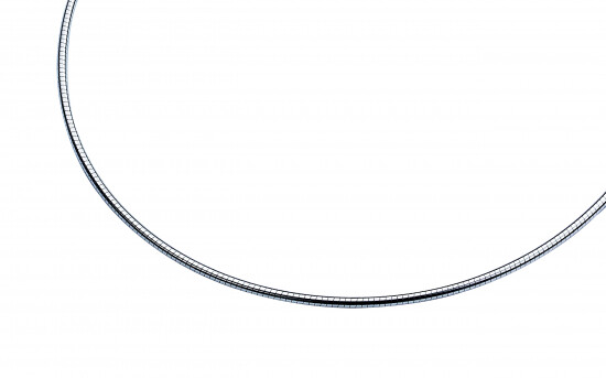 ZINZI Sterling Silver Omega Necklace width 2mm 43cm ZIOM2-43