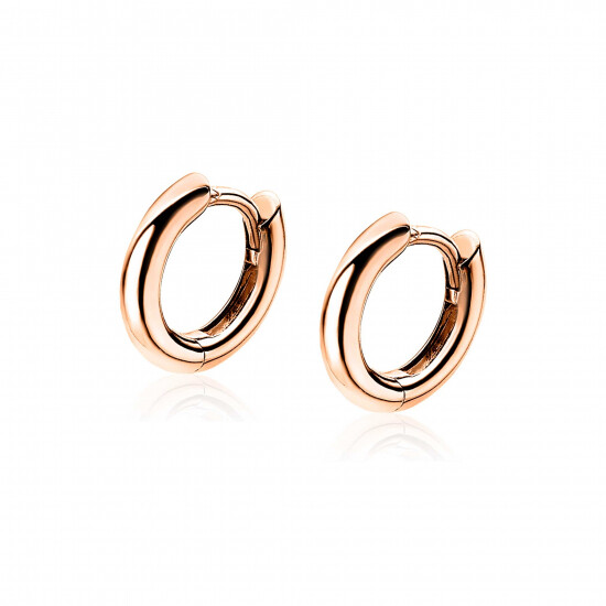 12mm ZINZI Rose Gold Plated Sterling Silver Hoop Earrings width 2mm ZIO194R