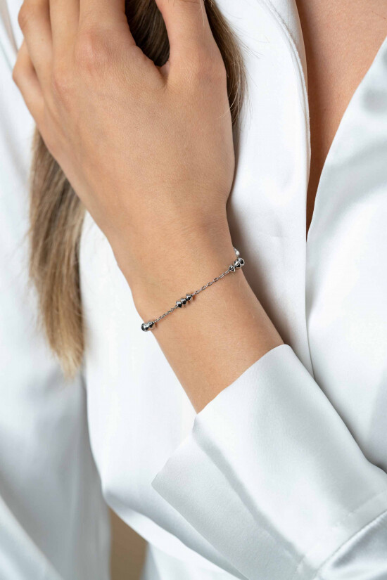 ZINZI zlv. armband fantasie met tolletjes vorm