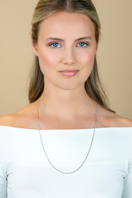 60cm ZINZI Sterling Silver Curb Chain Necklace ZILC-G60