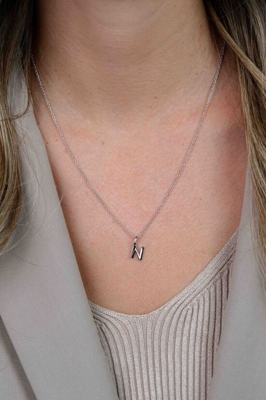 ZINZI Sterling Silver Letter Pendant N ZIH2140N