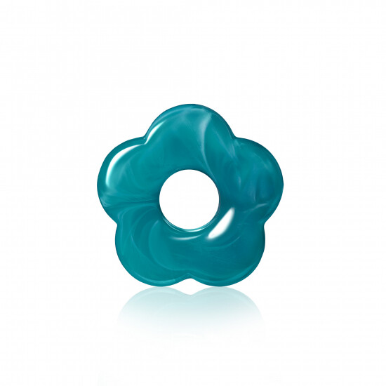 26mm flower-shaped turquoise synthetic pendant ZIH2720TA
