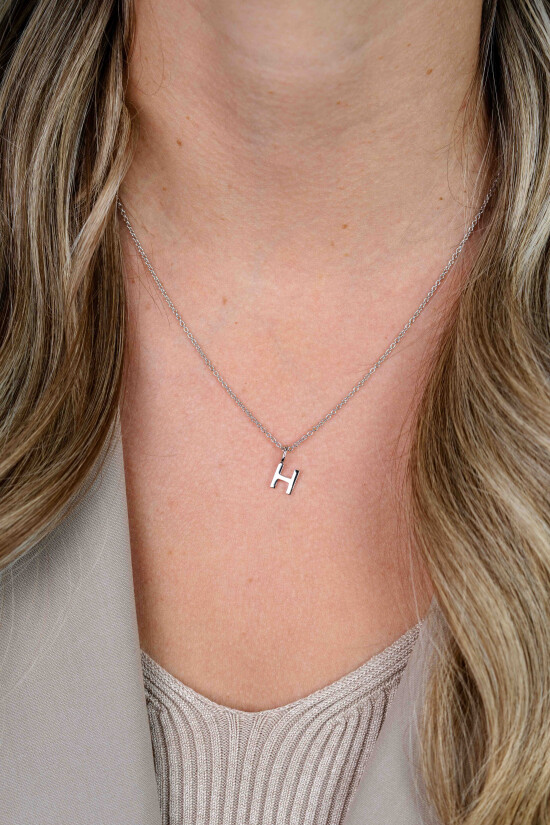 ZINZI Sterling Silver Letter Pendant H ZIH2140H