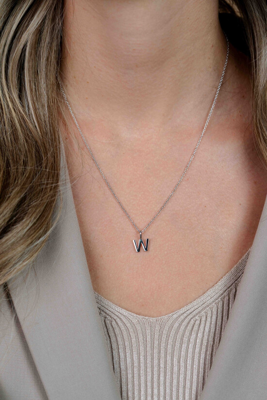 ZINZI Sterling Silver Letter Pendant W ZIH2140W