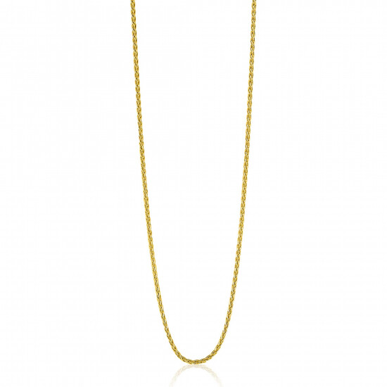 ZINZI zlv. palmier collier 70 cm geel verguld