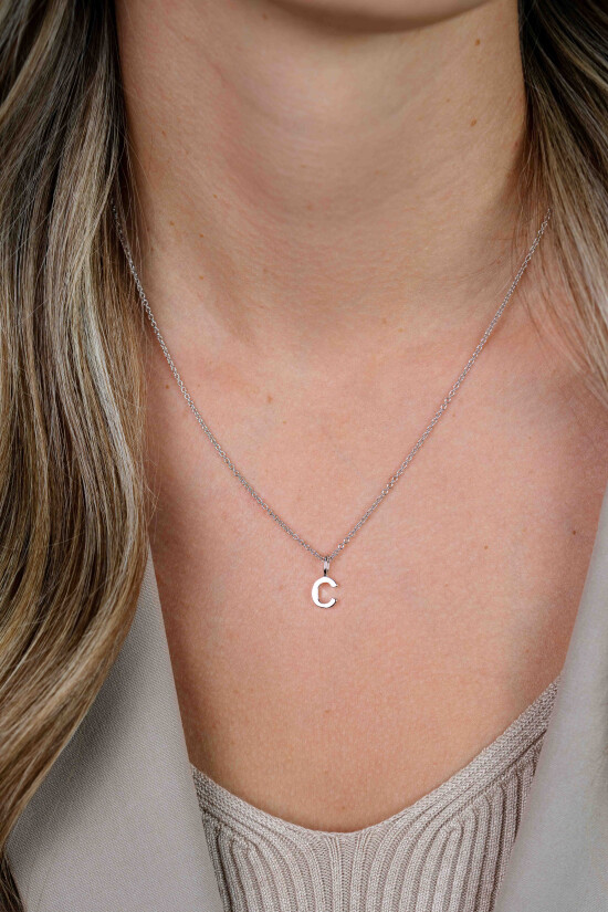 ZINZI Sterling Silver Letter Pendant C ZIH2140C