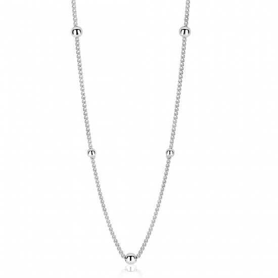 ZINZI Sterling Silver Curb Chain Necklace 45cm ZIC987