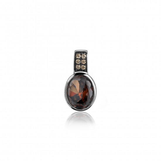 ZINZI Sterling Silver Pendant Brown ZIH1045C