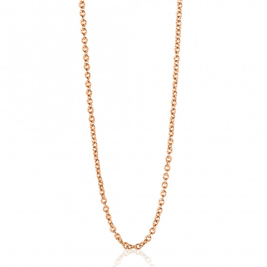 ZINZI Sterling Silver Anchor Necklace Rose Gold Plated ZILC-A42R